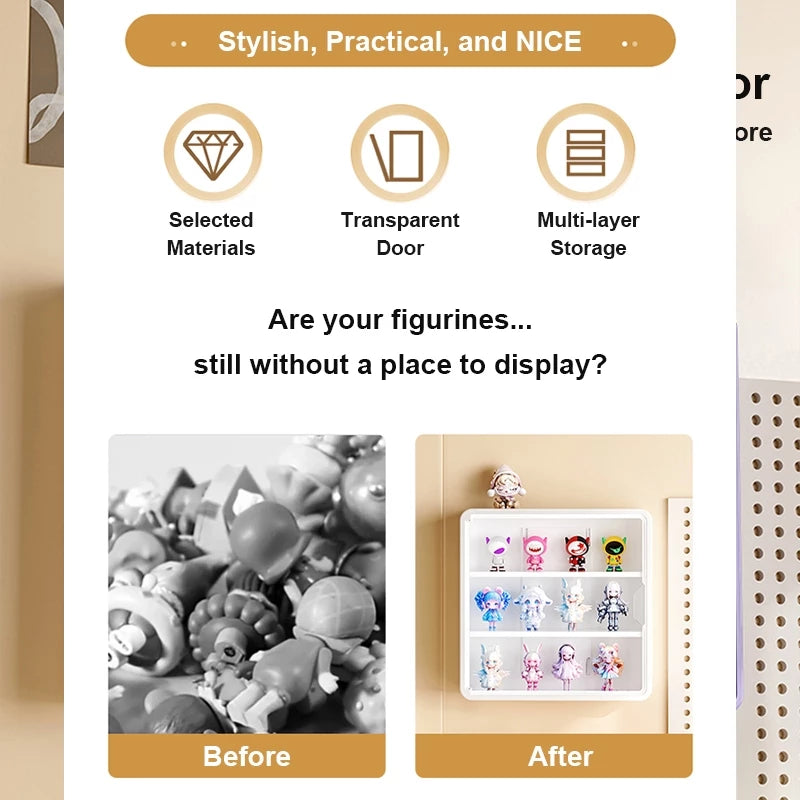 Homease™ Wall-mounted Multi-layer Dustproof Display Box